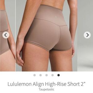lululemon athletica High-Waist Shorts in Taupe